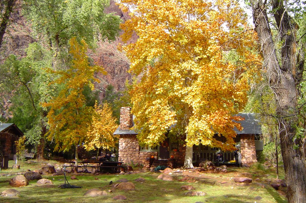 Scenic view of Phantom Ranch in the Fall.